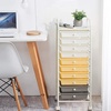 image:imageGiantex Plastic Boxes 10 Drawer Rolling Organizer Cart Utility Storage Tools Scrapbook Paper MultiUse Yellow
