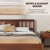 image:imageGiantex Wood Queen Size Bed Frame with Headboard Farmhouse Solid Platform Bed wWooden Slat Support Mattress Foundation UnderBed Storage No Box Spring Needed WalnutWalnut