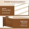 image:imageGiantex Wood Queen Size Bed Frame with Headboard Farmhouse Solid Platform Bed wWooden Slat Support Mattress Foundation UnderBed Storage No Box Spring Needed WalnutWalnutsolid Headboard