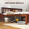 image:imageGiantex Wood Queen Size Bed Frame with Headboard Farmhouse Solid Platform Bed wWooden Slat Support Mattress Foundation UnderBed Storage No Box Spring Needed WalnutWalnut