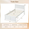 image:imageGiantex Wood Queen Size Bed Frame with Headboard Farmhouse Solid Platform Bed wWooden Slat Support Mattress Foundation UnderBed Storage No Box Spring Needed WalnutWhitesolid Headboard