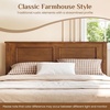 image:imageGiantex Wood Queen Size Bed Frame with Headboard Farmhouse Solid Platform Bed wWooden Slat Support Mattress Foundation UnderBed Storage No Box Spring Needed WalnutWalnutsolid Headboard