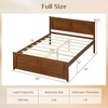 image:imageGiantex Wood Queen Size Bed Frame with Headboard Farmhouse Solid Platform Bed wWooden Slat Support Mattress Foundation UnderBed Storage No Box Spring Needed WalnutWalnutsolid Headboard