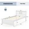 image:imageGiantex Wood Queen Size Bed Frame with Headboard Farmhouse Solid Platform Bed wWooden Slat Support Mattress Foundation UnderBed Storage No Box Spring Needed WalnutWhite