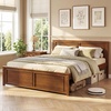 image:imageGiantex Wood Queen Size Bed Frame with Headboard Farmhouse Solid Platform Bed wWooden Slat Support Mattress Foundation UnderBed Storage No Box Spring Needed WalnutWalnutsolid Headboard