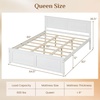 image:imageGiantex Wood Queen Size Bed Frame with Headboard Farmhouse Solid Platform Bed wWooden Slat Support Mattress Foundation UnderBed Storage No Box Spring Needed WalnutWhitesolid Headboard