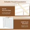 image:imageGiantex Wood Queen Size Bed Frame with Headboard Farmhouse Solid Platform Bed wWooden Slat Support Mattress Foundation UnderBed Storage No Box Spring Needed WalnutWhitesolid Headboard