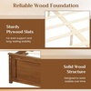 image:imageGiantex Wood Queen Size Bed Frame with Headboard Farmhouse Solid Platform Bed wWooden Slat Support Mattress Foundation UnderBed Storage No Box Spring Needed WalnutWalnutsolid Headboard