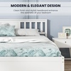image:imageGiantex Wood Queen Size Bed Frame with Headboard Farmhouse Solid Platform Bed wWooden Slat Support Mattress Foundation UnderBed Storage No Box Spring Needed WalnutWhite