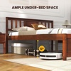 image:imageGiantex Wood Queen Size Bed Frame with Headboard Farmhouse Solid Platform Bed wWooden Slat Support Mattress Foundation UnderBed Storage No Box Spring Needed WalnutWalnut