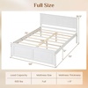 image:imageGiantex Wood Queen Size Bed Frame with Headboard Farmhouse Solid Platform Bed wWooden Slat Support Mattress Foundation UnderBed Storage No Box Spring Needed WalnutWhitesolid Headboard