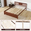 image:imageGiantex Wood Queen Size Bed Frame with Headboard Farmhouse Solid Platform Bed wWooden Slat Support Mattress Foundation UnderBed Storage No Box Spring Needed WalnutWalnut