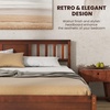 image:imageGiantex Wood Queen Size Bed Frame with Headboard Farmhouse Solid Platform Bed wWooden Slat Support Mattress Foundation UnderBed Storage No Box Spring Needed WalnutWalnut