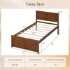 image:imageGiantex Wood Queen Size Bed Frame with Headboard Farmhouse Solid Platform Bed wWooden Slat Support Mattress Foundation UnderBed Storage No Box Spring Needed WalnutWalnutsolid Headboard