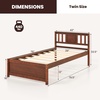image:imageGiantex Wood Queen Size Bed Frame with Headboard Farmhouse Solid Platform Bed wWooden Slat Support Mattress Foundation UnderBed Storage No Box Spring Needed WalnutWalnut