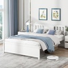 image:imageGiantex Wood Queen Size Bed Frame with Headboard Farmhouse Solid Platform Bed wWooden Slat Support Mattress Foundation UnderBed Storage No Box Spring Needed WalnutWhite