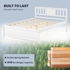 image:imageGiantex Wood Queen Size Bed Frame with Headboard Farmhouse Solid Platform Bed wWooden Slat Support Mattress Foundation UnderBed Storage No Box Spring Needed WalnutWhite