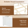 image:imageGiantex Wood Queen Size Bed Frame with Headboard Farmhouse Solid Platform Bed wWooden Slat Support Mattress Foundation UnderBed Storage No Box Spring Needed WalnutWhitesolid Headboard