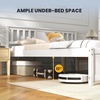image:imageGiantex Wood Queen Size Bed Frame with Headboard Farmhouse Solid Platform Bed wWooden Slat Support Mattress Foundation UnderBed Storage No Box Spring Needed WalnutWhite