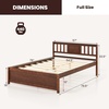 image:imageGiantex Wood Queen Size Bed Frame with Headboard Farmhouse Solid Platform Bed wWooden Slat Support Mattress Foundation UnderBed Storage No Box Spring Needed WalnutWalnut