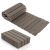 image:imageGiantex 12 FT Wooden Garden Pathway 215 W Roll Out Hardwood Walkway with NonSlip Surface Tools Free Assembly Outdoor Rustic Decorative Boardwalk Flooring Pavers for Backyard Carbonized BrownAsh Gray