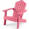 image:imageGiantex Kids Adirondack Chair AllWeather HIPS Childrens Outdoor Chair with Tilted High Backrest Toddler Beach Chair for Garden Patio Backyard Kids Lawn Chairs for Age 37 2GrayPinkcurved Top Back