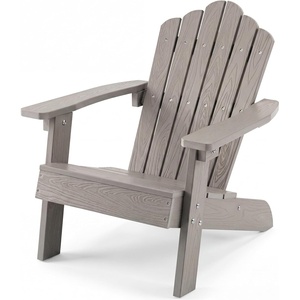 image:imageGiantex Kids Adirondack Chair AllWeather HIPS Childrens Outdoor Chair with Tilted High Backrest Toddler Beach Chair for Garden Patio Backyard Kids Lawn Chairs for Age 37 2GrayGraycurved Top Back