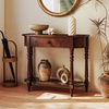 image:imageGiantex 2Tier Console Table 36 Retro Entryway Table with Storage Drawer amp Elegant Legs Narrow Wooden Sofa Table with Open Shelf for Living Room Foyer Hallway Bedroom Entrance BrownBrown