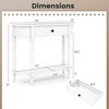 image:imageGiantex 2Tier Console Table 36 Retro Entryway Table with Storage Drawer amp Elegant Legs Narrow Wooden Sofa Table with Open Shelf for Living Room Foyer Hallway Bedroom Entrance BrownWhite