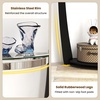 image:imageGiantex 2Tier Glass Console Table Half Moon Modern Entryway Table with Tempered Glass Top amp Open Storage Shelf Narrow Long Sofa Table for Living Room Hallway Foyer Entrance WalnutBlack