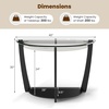 image:imageGiantex 2Tier Glass Console Table Half Moon Modern Entryway Table with Tempered Glass Top amp Open Storage Shelf Narrow Long Sofa Table for Living Room Hallway Foyer Entrance WalnutBlack