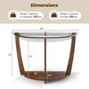 image:imageGiantex 2Tier Glass Console Table Half Moon Modern Entryway Table with Tempered Glass Top amp Open Storage Shelf Narrow Long Sofa Table for Living Room Hallway Foyer Entrance WalnutWalnut