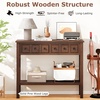image:imageGiantex 2Tier Narrow Console Table 38 Retro Entryway Table with 2 Drawers and Open Storage Shelf Wood Accent Sofa Tables for Living Room Foyer Hallway Bedroom Entrance