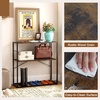 image:imageGiantex 36 Narrow Console Table 2Tier Entryway Tables with Faux Marble Top amp HeavyDuty Metal Frame Behind Couch Table Modern Sofa Tables with Open Storage Shelves for Entrance Living RoomFoyerRustic Brownblack