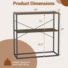 image:imageGiantex 36 Narrow Console Table 2Tier Entryway Tables with Faux Marble Top amp HeavyDuty Metal Frame Behind Couch Table Modern Sofa Tables with Open Storage Shelves for Entrance Living RoomFoyerRustic Brownblack
