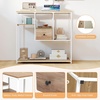 image:imageGiantex 40 Narrow Console Table Modern Sofa Table with Open Storage Shelves and Removable Drawer Skinny Behind Couch Tables Long Entrway Tables for Living Room Foyer Hallway Rustic BrownBlackNatural  White