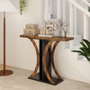 image:imageGiantex 40 Narrow Console Table TShaped Entryway Table with Open Storage Shelve Industrial Sofa Table Behind Couch Modern Foyer Table Accent Table for Living Room EntranceHallwayRustic BrownRustic Brown
