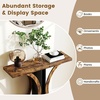 image:imageGiantex 40 Narrow Console Table TShaped Entryway Table with Open Storage Shelve Industrial Sofa Table Behind Couch Modern Foyer Table Accent Table for Living Room EntranceHallwayRustic BrownRustic Brown