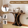 image:imageGiantex 40 Narrow Console Table TShaped Entryway Table with Open Storage Shelve Industrial Sofa Table Behind Couch Modern Foyer Table Accent Table for Living Room EntranceHallwayRustic BrownRustic Brown