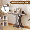 image:imageGiantex 40 Narrow Console Table TShaped Entryway Table with Open Storage Shelve Industrial Sofa Table Behind Couch Modern Foyer Table Accent Table for Living Room EntranceHallwayRustic BrownGrey