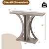 image:imageGiantex 40 Narrow Console Table TShaped Entryway Table with Open Storage Shelve Industrial Sofa Table Behind Couch Modern Foyer Table Accent Table for Living Room EntranceHallwayRustic BrownGrey