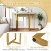 image:imageGiantex 42 Console Table Modern Faux Marble Entryway Table with Geometric Metal Frame Anti Slip Foot Pads Narrow Long Sofa Table Behind Couch for Living Room Hallway Foyer Entrance White