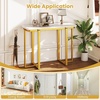 image:imageGiantex 42 Console Table Modern Faux Marble Entryway Table with Geometric Metal Frame Anti Slip Foot Pads Narrow Long Sofa Table Behind Couch for Living Room Hallway Foyer Entrance White
