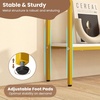 image:imageGiantex 44 Gold Console Table with Shelf Narrow Long Entryway Table with Dual AntiTipping Kits amp Metal Frame 2Tier Sofa Table Behind Couch Hallway Table for Living Room Entrance FoyerWhite  Yellow