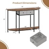 image:imageGiantex 51 Console Table with 2 Drawers 2Tier Narrow Entryway Table with Open Storage Shelf Hexagonal Freestanding Sofa Tables Behind Couch for Living Room Hallway Entrance Rustic Brown
