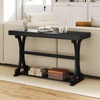 image:imageGiantex 52 Narrow Console Table Vintage Accent Entryway Table with Open Storage Shelf Long Wooden Behind Couch Sofa Table with Antitip Kit for Small Spaces Living Room Hallway BlackBlack