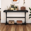 image:imageGiantex 52 Narrow Console Table Vintage Accent Entryway Table with Open Storage Shelf Long Wooden Behind Couch Sofa Table with Antitip Kit for Small Spaces Living Room Hallway BlackBlack
