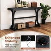 image:imageGiantex 52 Narrow Console Table Vintage Accent Entryway Table with Open Storage Shelf Long Wooden Behind Couch Sofa Table with Antitip Kit for Small Spaces Living Room Hallway BlackBlack