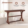 image:imageGiantex 52 Narrow Console Table Vintage Accent Entryway Table with Open Storage Shelf Long Wooden Behind Couch Sofa Table with Antitip Kit for Small Spaces Living Room Hallway BlackWalnut