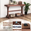 image:imageGiantex 52 Narrow Console Table Vintage Accent Entryway Table with Open Storage Shelf Long Wooden Behind Couch Sofa Table with Antitip Kit for Small Spaces Living Room Hallway BlackWalnut